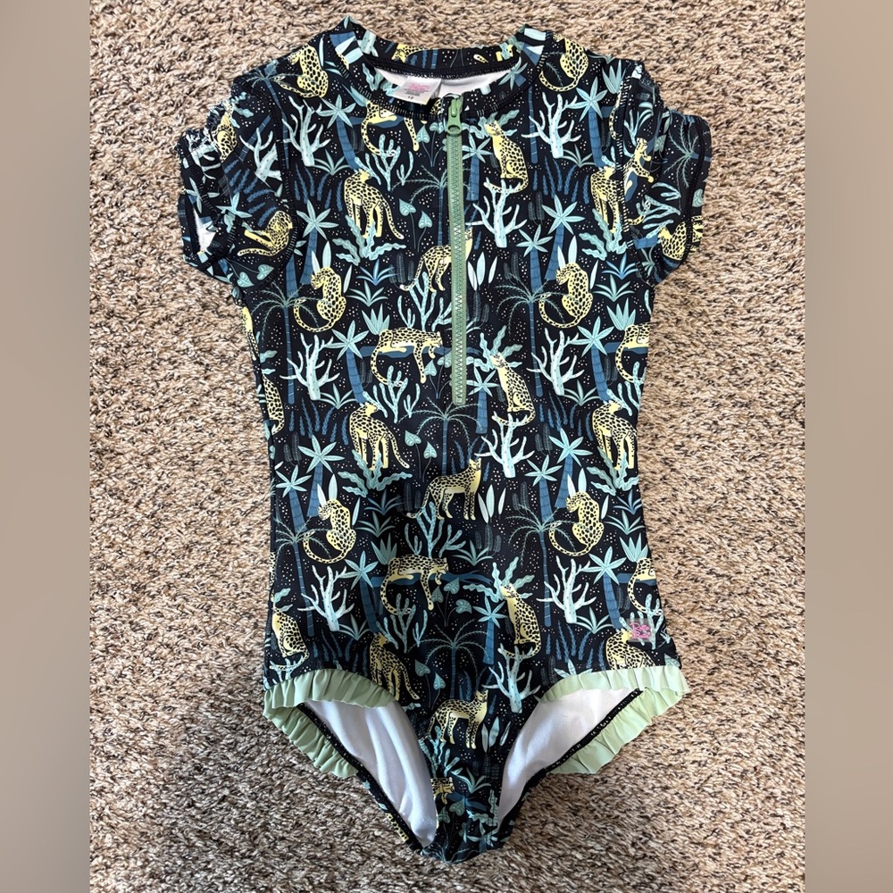 Ruffle Butts Safari One Piece Rash Guard